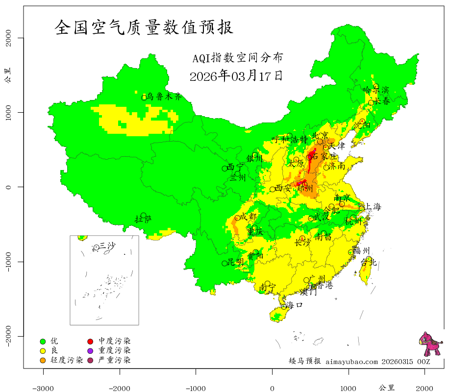 每日空气质量预报图