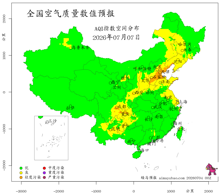 每日空气质量预报图