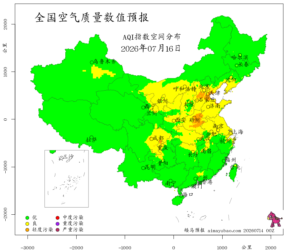 每日空气质量预报图